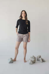 Silk-Cashmere Crew Neck Tee