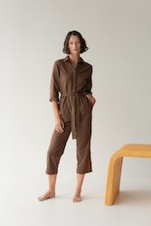 Spring Cleaning Sale: Organic Cotton Button-up Jumpsuit