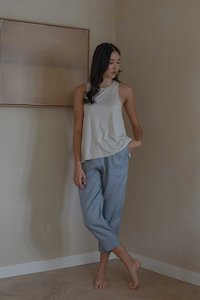 Sibling Cloudcutawaytank: Cloud Cutaway Tank in Chalk