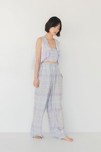 Non Sale Items: Elongate Elastic Pants - Watercolour Plaid