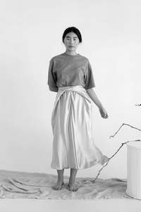 Draped Wraparound Skirt in Blush (Sample)