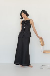 Co Ords: Linen Slip Skirt