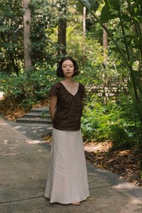 Flourish Blouse in Mocha