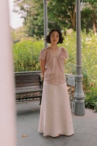 Co Ords: Flourish Blouse in Dusty Pink