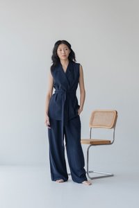 Workwear: Elongate Elastic Pants in Nautical Blue