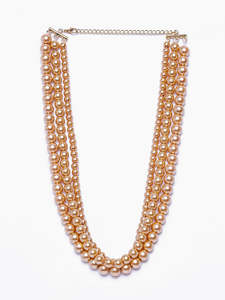 Necklace: Estele Gold Plated Glass Pearls Vintage Necklace for Women