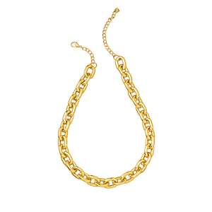 Necklace: Estele Gold Plated Chunky Link Designer Cuban Necklace for Men & Women