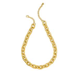 Necklace: Estele Gold Plated Chunky Link Designer Cuban Necklace for Men & Women