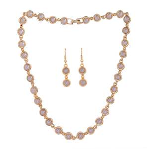Glass Pearl Studded Traditional Necklace Set