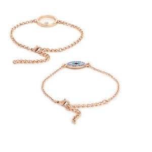 Rose Gold: Estele Austrian Combo Bracelet For Women