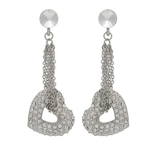 Lamore: Estele Latest Design Strung heart Dangle Earrings