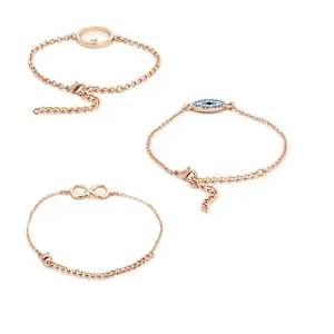 Evil Eye: Estele Austrian Stones Evil Eye Bracelet Set
