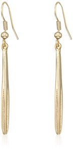 9 To 5: Estele 24 Kt Gold Plated Wicket Dangle Earrings for women
