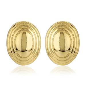Ovel Shaped Stud Earrings