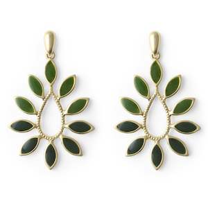 Evening Ears: Green Leafy Earring