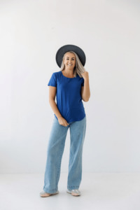 Breastfeeding T Shirts: Limited Release Sapphire Tee | Diagonal Zips