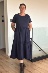 Products: Navy Layer Breastfeeding Dress