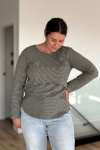 Products: Khaki Stripe Classic Top