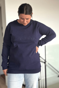Breastfeeding Crews: Navy Fur Lined Sweatshirt