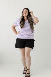 Breastfeeding T Shirts: Lilac Stripe Tee