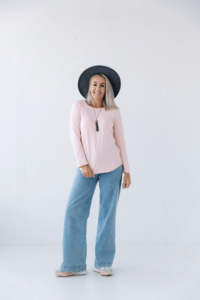 Pink Everyday Top | Horizontal Zip