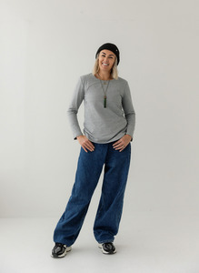Products: Grey Everyday Long sleeve Top | Horizontal Zip