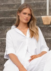 Products: Lynwood Linen Shirt – White - Estilo Boutique