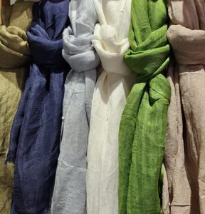 Products: Linen Scarf – Ivory - Estilo Boutique
