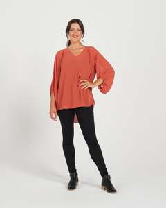 Chiffon Essentials: Maison Blouse - Rust