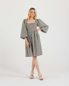 Spring Summer 22: Betty Dress (ink plaid)