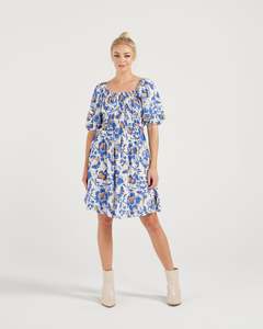 Spring Summer 22: Jasmine Dress (palm beach print)