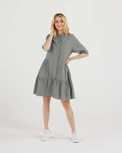 Spring Summer 22: April Dress (black gingham)