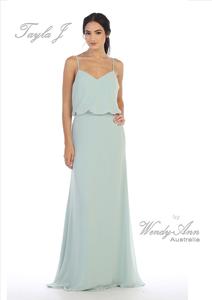 Ball Gowns – Etcetera Bridal: Spag Strap Drape Top WAT8133 Sage