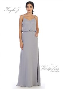 Spag Strap Drape Top WAT8133 Silver