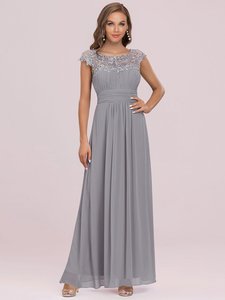 Ball Gowns – Etcetera Bridal: Lacey neckline open back EFEP09996 Grey