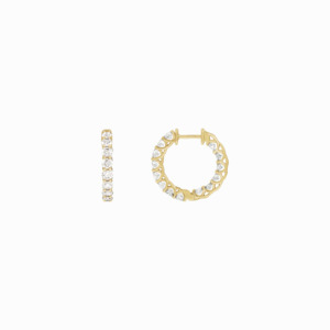 Earrings: The Statement Diamond Hoops -14K