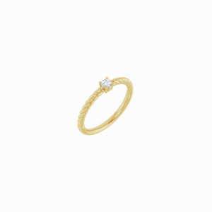 Ring: The Diamond Rope Stacker Ring -14K