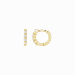Earrings: The Diamond Pavé Huggies -14K