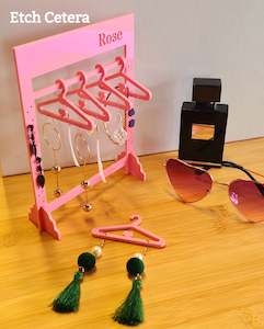 Earrings: Personalised Earring Stand - Closet Style with Hangers