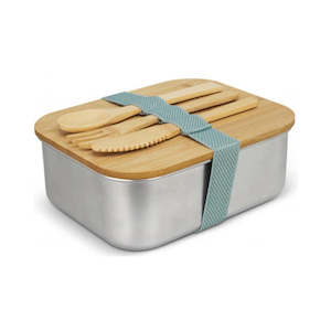 Christmas Personalised Gifts: Personalised Lunch Box With Cutlery- Stainless Steel