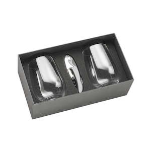 Etched Wine Glass Set - Stemless