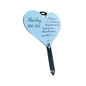  Personalised Engraved Garden Memorial For Pets - Large