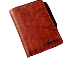 Fathers Day Gifts: Personalised Slim Leather Wallet - Unisex