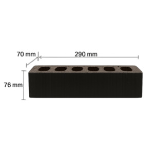 290 70 76mm - Etera: Premium Deep Carbon Black Brick