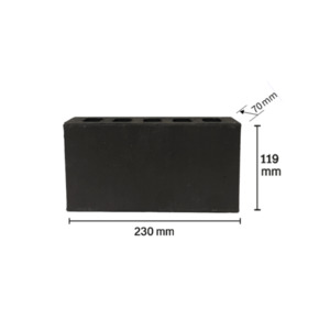 Black Concrete Brick 230×119×70mm – River Rock ETERA