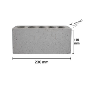 Sand Grey Concrete Brick 230×119×70mm River Sand ETERA
