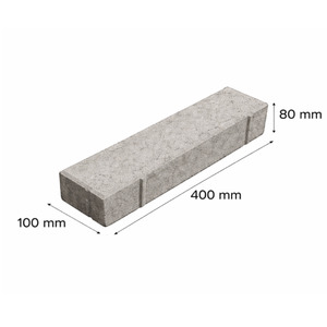 Products: Grey 400×100 permeable concrete paver Long Pavers NZ
