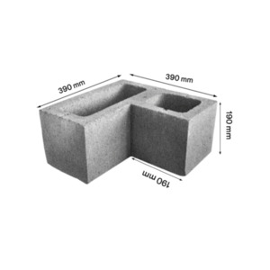 Pier Concrete Block NZ 20.33 Reinforced Corner Block