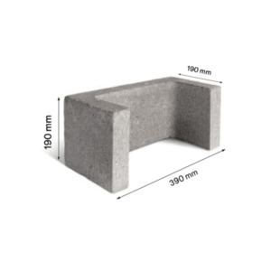 Pilaster Concrete Block 20.34 C-Type Structural Column