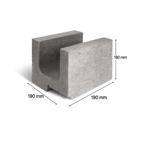 Rebate Lintel Block NZ 20.11R Load-Bearing Masonry Lintel